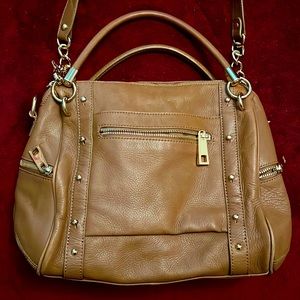 Audrey Brooke brown leather satchel handbag. EUC. Very nice leather bag